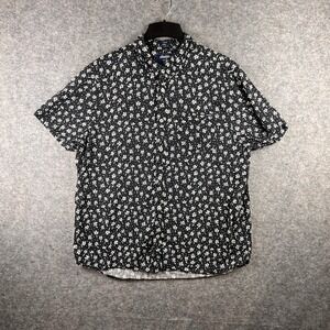Chubbies Shirt Mens Small Black White The Bloom Boom Floral Friday Button Up XL